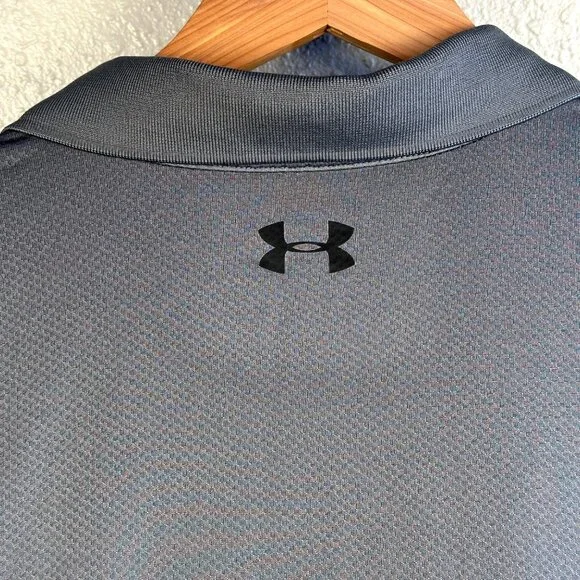 Under Armour Mens Gray 3XL Performance Polo Shirt HeatGear Loose Fit Stretch NWT - Picture 11 of 13